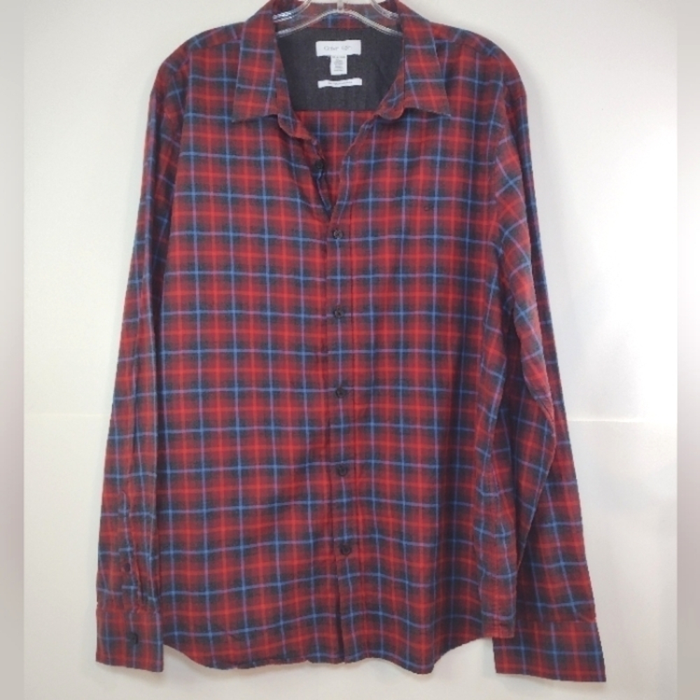 Calvin Klein men's plaid long sleeve shirt size (XXL)